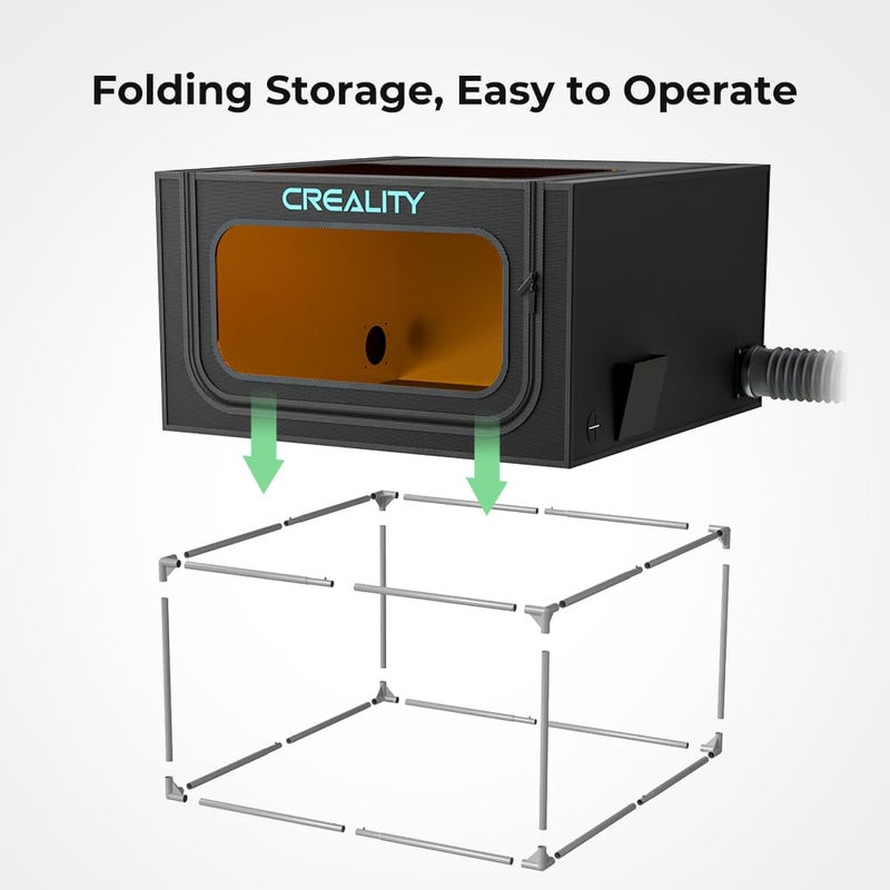 Skouphy Creality Laser Engraver Enclosure 2.0, Laser Engraver Machine Protective Cover with Eye Protection, Insulates Against Fumes and Odors for Laser Cutting Enclosure Tent (28.3 * 28.3 * 15.7 inch) - Image 4